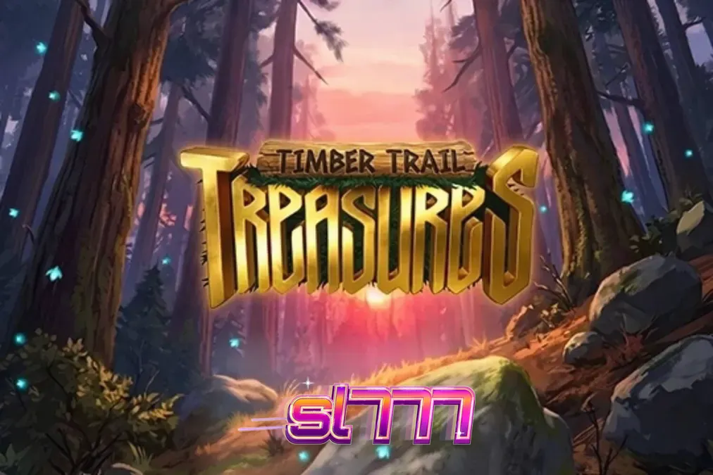 Tampilan visual slot Timber Trail Treasures dengan tema hutan dan penebang kayu